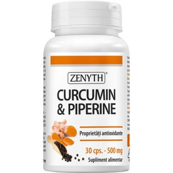 Maisto papildas Curcumin& Piperine, Zenyth, 30kaps