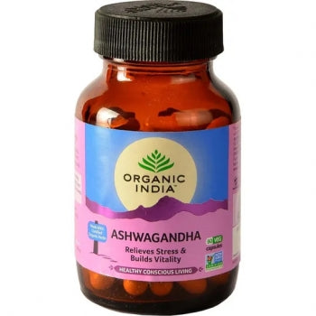 Maisto papildas Ašvaganda, Organic India, 60kaps