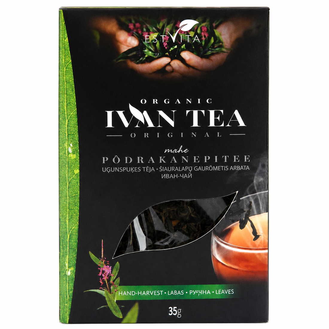Natūrali fermentuota arbata "Ivan tea" lapeliais, 35g